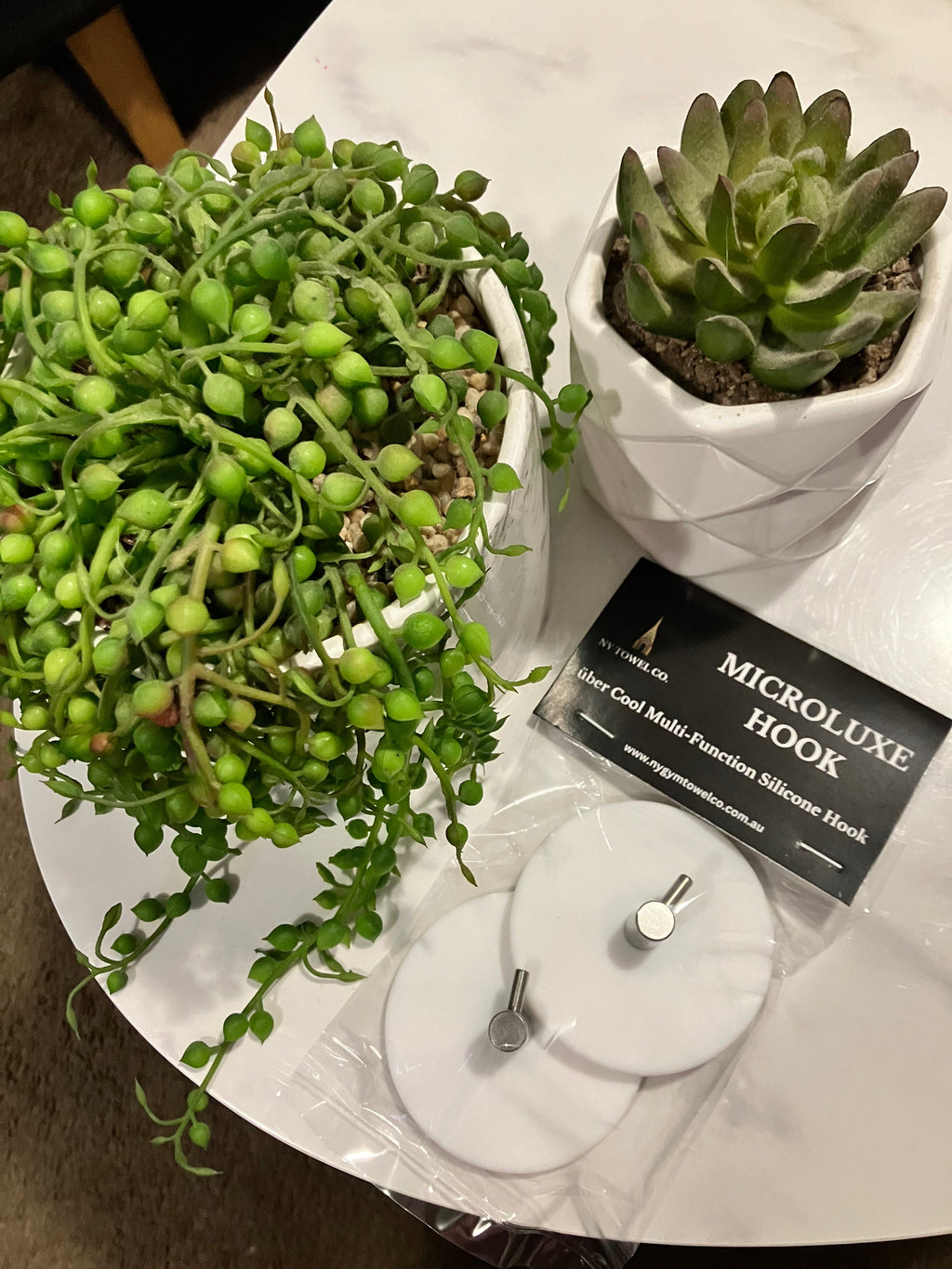 MICROLUXE HOOKS - 2 PACK WHITE