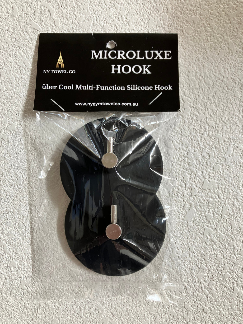 MICROLUXE HOOKS - 2 PACK BLACK